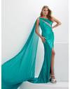 House of Wu 14137 Spandex One-Shoulder Long Panoply Gown
