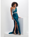 House of Wu 14141 Stretch Satin One Shoulder Panoply Gown