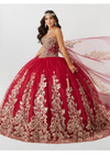House of Wu 56468 Floral Lace Beaded Sweetheart Fiesta Gown