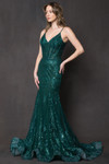 Amelia Couture BZ015 V-neck Sleeveless Floor Length Dress