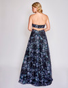 Nina Canacci 1541 Strapless Embellished Print Prom Dress