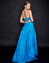 Nina Canacci 1541 Strapless Embellished Print Prom Dress