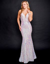 Nina Canacci 7502 Sleeveless Plunging V-neck Prom Dress