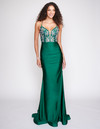 Nina Canacci 8207 Sleeveless Plunging V-neck Long Prom Dress