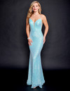 Nina Canacci 8214 Sleeveless Plunging V-neck Long Prom Dress