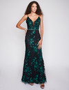 Nina Canacci 2240 V-Neck Embroidered Fitted Prom Dress