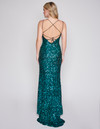 Nina Canacci 4309 Sleeveless Scoop Neck Sequined Prom Dress