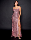 Nina Canacci 4309 Sleeveless Scoop Neck Sequined Prom Dress
