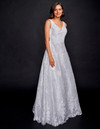 Nina Canacci 2348 V-neck 3D Flowered Lace Wedding Dress