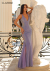 Clarisse 810620 Sleeveless Deep V-neck Fitted Long Gown
