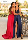Clarisse 810559 Sleeveless Deep V-neckline Long Prom Gown