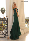 Clarisse 810447 Ravishing Off-shoulder Neck Long Prom Gown