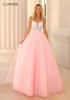 Clarisse 810602 Sleeveless Round Neck Fitted Long Prom Gown
