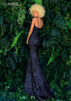 Clarisse 810108 Fitted Sequin Train Long Prom Dress