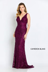 Cameron Blake by Mon Cheri CB113 Allover Lace V-Neck Dress