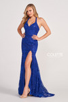 Colette by Daphne CL2027 Novelty Lace Long Prom Dress