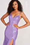 Colette by Daphne CL2038 Stretch Sequin Long Prom Dress
