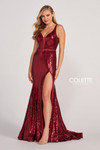Colette by Daphne CL2041 Stretch Sequin Long Prom Dress