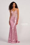 Colette by Daphne CL2061 Stretch Sequin Long Prom Dress