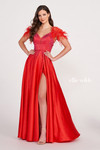 Ellie Wilde by Mon Cheri EW34131 Novelty Satin Feather Dress