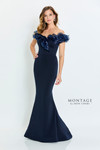 Montage by Mon Cheri M538 Stretch Crepe Organza Long Dress