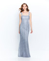Montage by Mon Cheri 120916 Metallic Lace Sequin Long Dress