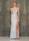 Dave and Johnny 11011 Sleeveless V-neck Slim-fit Prom Dress