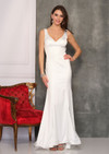 Dave and Johnny 10803 Sleeveless V-neck Slim-fit Bridal Gown