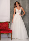 Dave and Johnny 10822 Sleeveless V-neck Slim-fit Bridal Gown