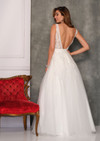 Dave and Johnny 10822 Sleeveless V-neck Slim-fit Bridal Gown