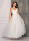 Dave and Johnny 10882 Sleeveless V-neck Slim-fit Bridal Gown