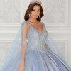 Princesa by Ariana Vara PR22141Cape Embroidered Lace Gown