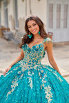 Princesa by Ariana Vara PR30088 Cracked Ice Glitter Gown