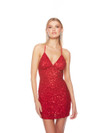 Alyce Paris 84000 Hand Beaded Sleeveless V-Neck Short Dress