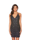 Alyce Paris 84001 Hand Beaded Sleeveless V-Neck Short Dress