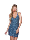 Alyce Paris 84001 Hand Beaded Sleeveless V-Neck Short Dress