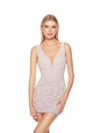 Alyce Paris 84005 Hand Beaded Illusion V-neck Short Dress