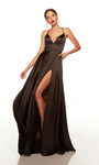 Alyce Paris 1748 Luminous Satin Plunging Neck Formal Dress