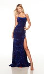 Alyce Paris 61333 Plush Sequins Scoop Neck Train Prom Dress