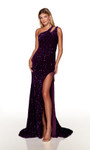 Alyce Paris 61334 Plush Sequins One Shoulder Long Prom Dress