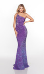 Alyce Paris 61336 Ombre Sequins One Shoulder Long Prom Dress