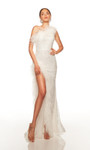 Alyce Paris 61370 Sequins-feathers Off-Shoulder Prom Dress