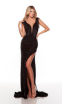 Alyce Paris 61374 Plush Sequins Plunging Neck Prom Dress