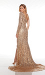 Alyce Paris 61376 Mesh Sequins One Shoulder Train Prom Dress