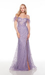 Alyce Paris 61405 Glitter-feather Sweetheart Neck Prom Dress