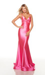 Alyce Paris 61436 Stretch Satin V-Neck Sleeveless Prom Dress