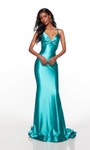 Alyce Paris 61436 Stretch Satin V-Neck Sleeveless Prom Dress