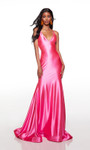Alyce Paris 61437 Stretch Satin V-Neck Sleeveless Prom Dress