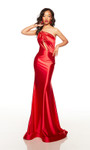 Alyce Paris 61441 Stretch Satin One Shoulder Long Prom Dress