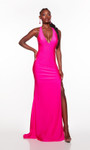 Alyce Paris 61446 Power Jersey Plunging Neck Long Prom Dress